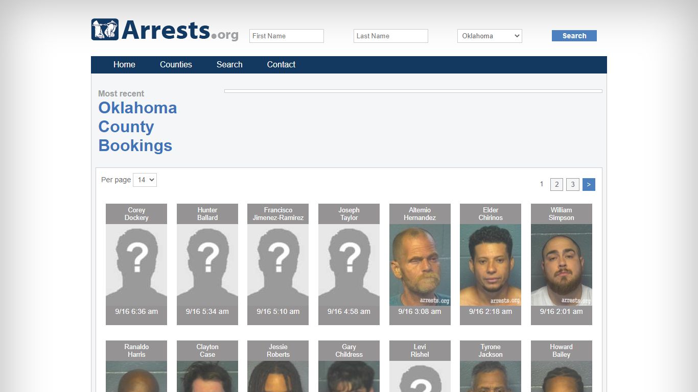 Oklahoma County Arrests and Inmate Search